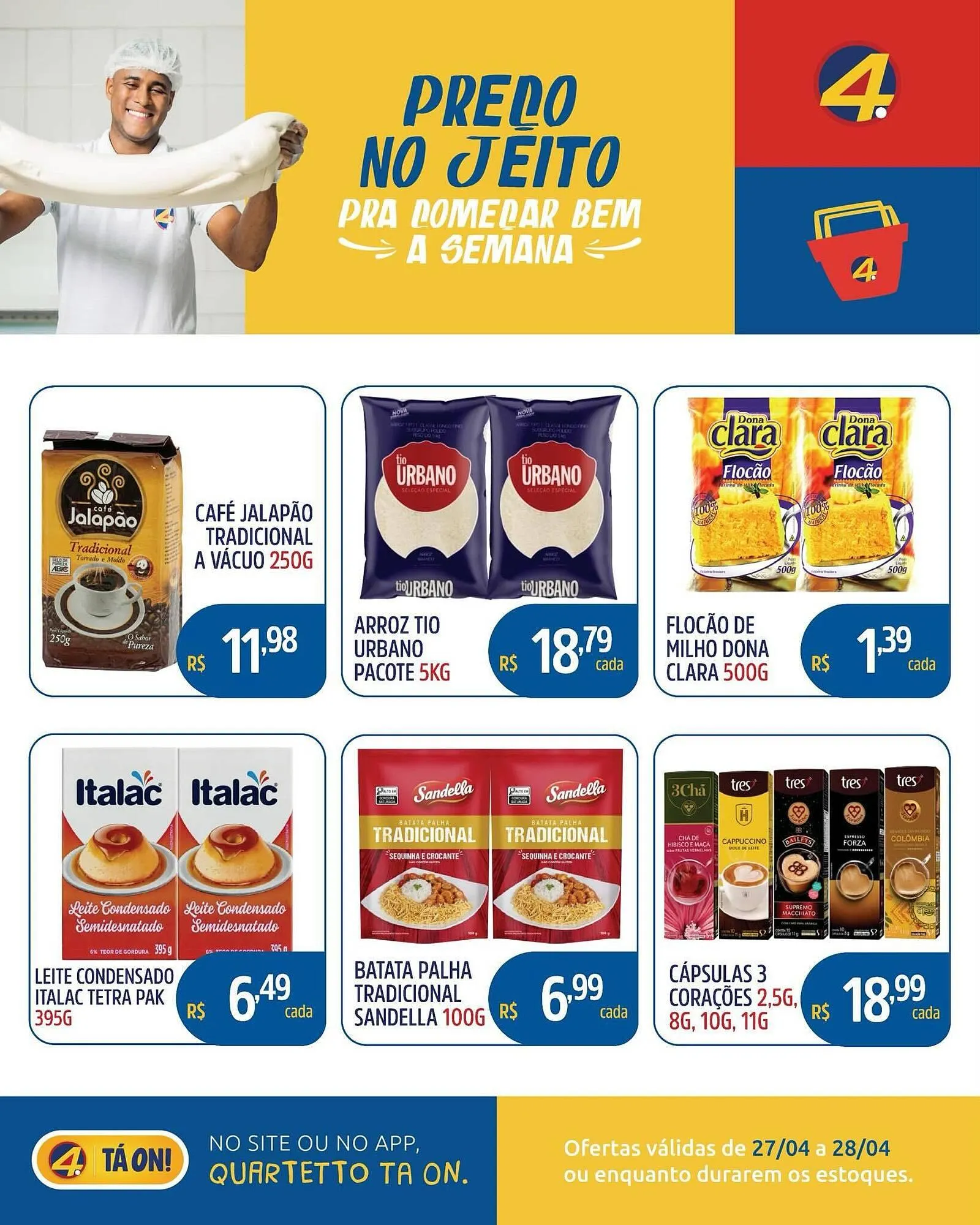 Encarte de Catálogo Quartetto Supermercados 27 de abril até 28 de abril 2026 - Pagina 1