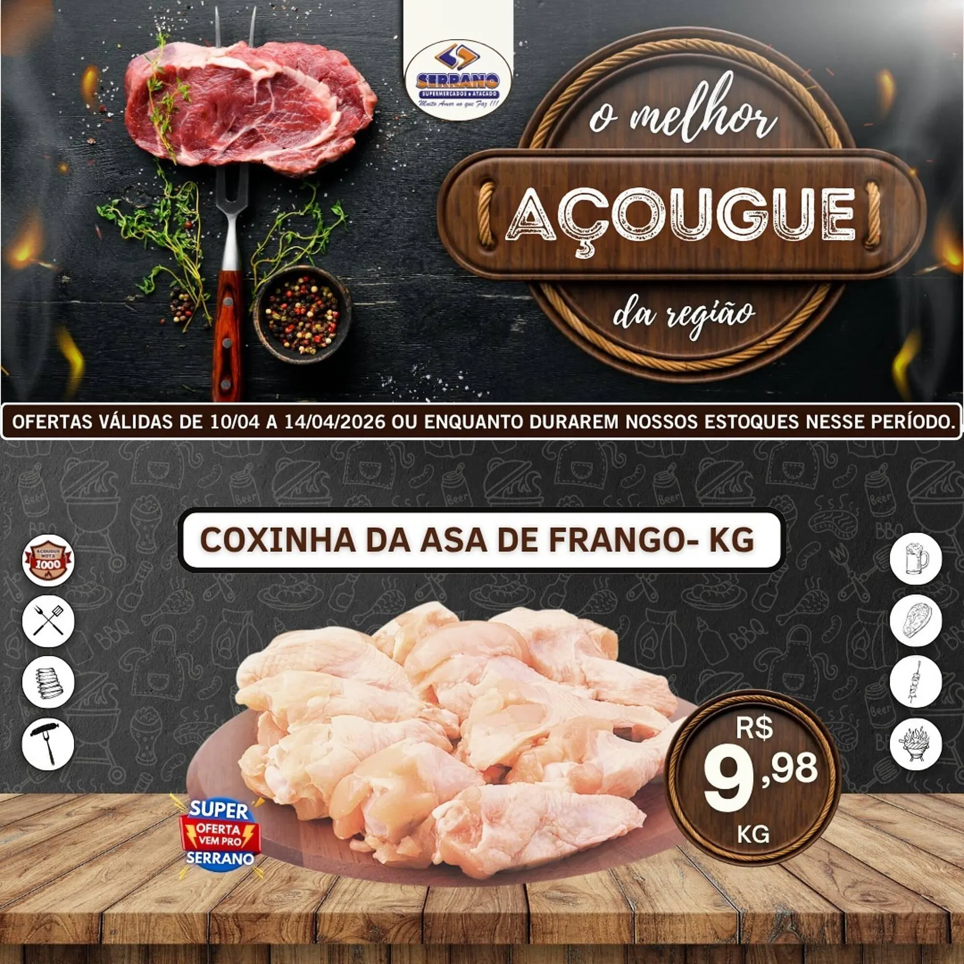 Encarte de Catálogo Serrano Supermercado 11 de abril até 14 de abril 2026 - Pagina 1