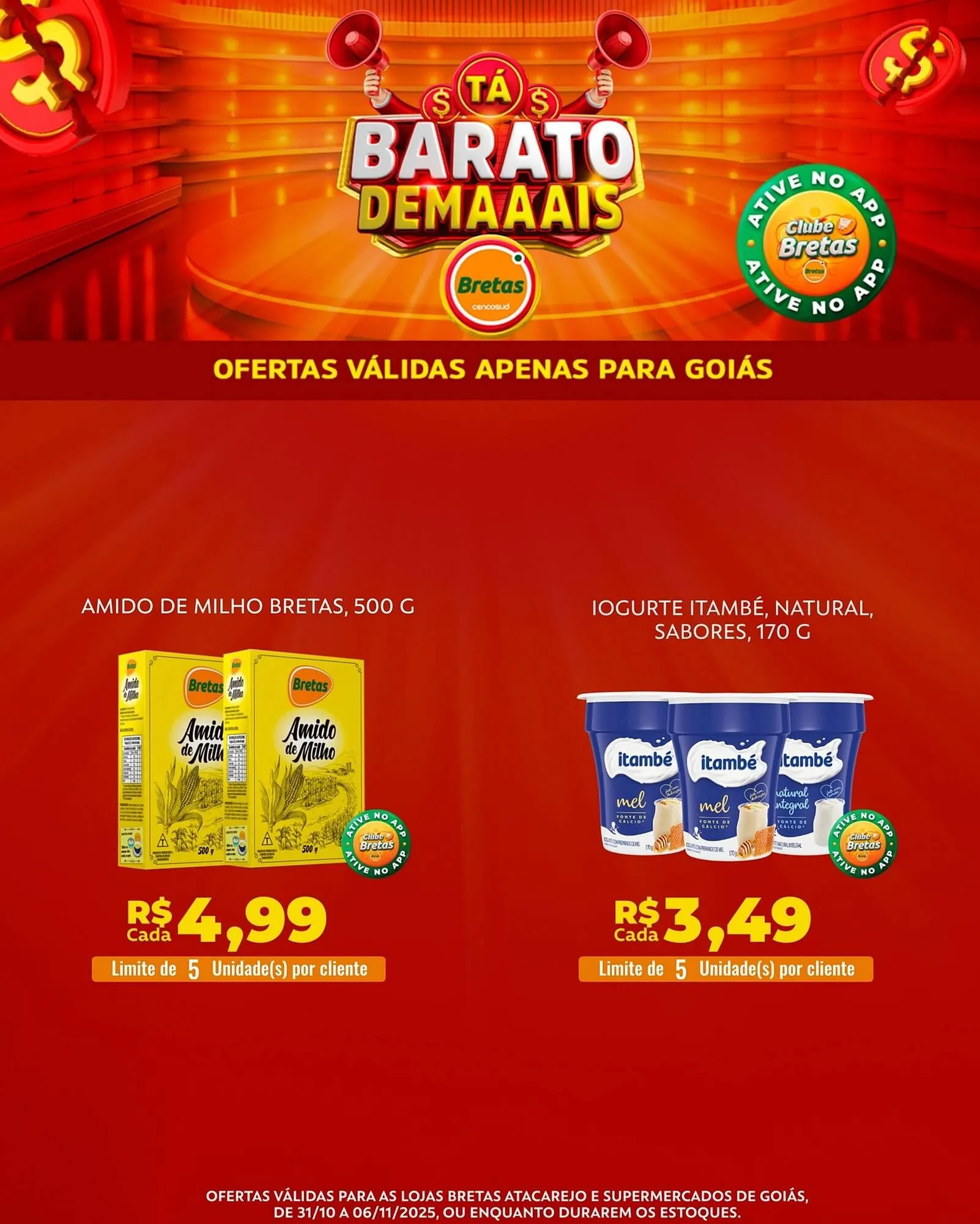 Encarte de Catálogo Supermercados Bretas 3 de novembro até 6 de novembro 2025 - Pagina 4