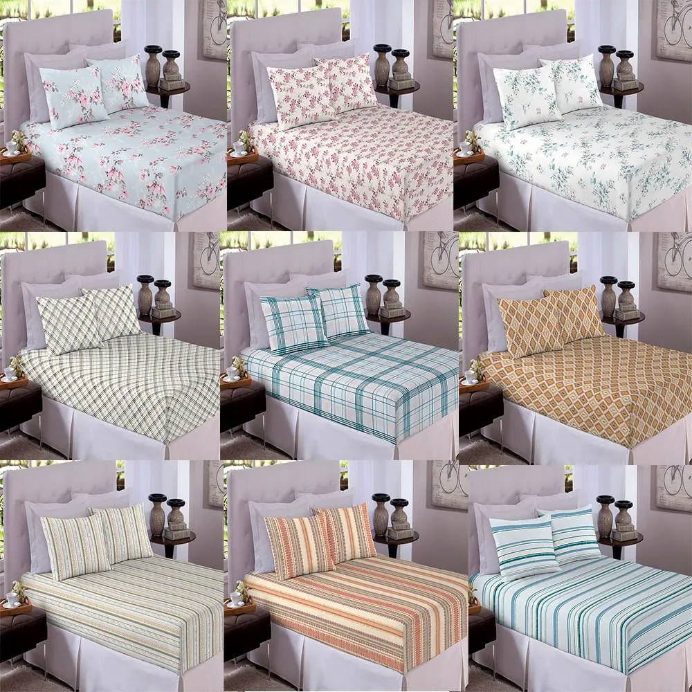 Jogo de Cama Queen Soft Touch Microfibra Sortido 3 Peças AC21907/PY21907 - Arte Cazza