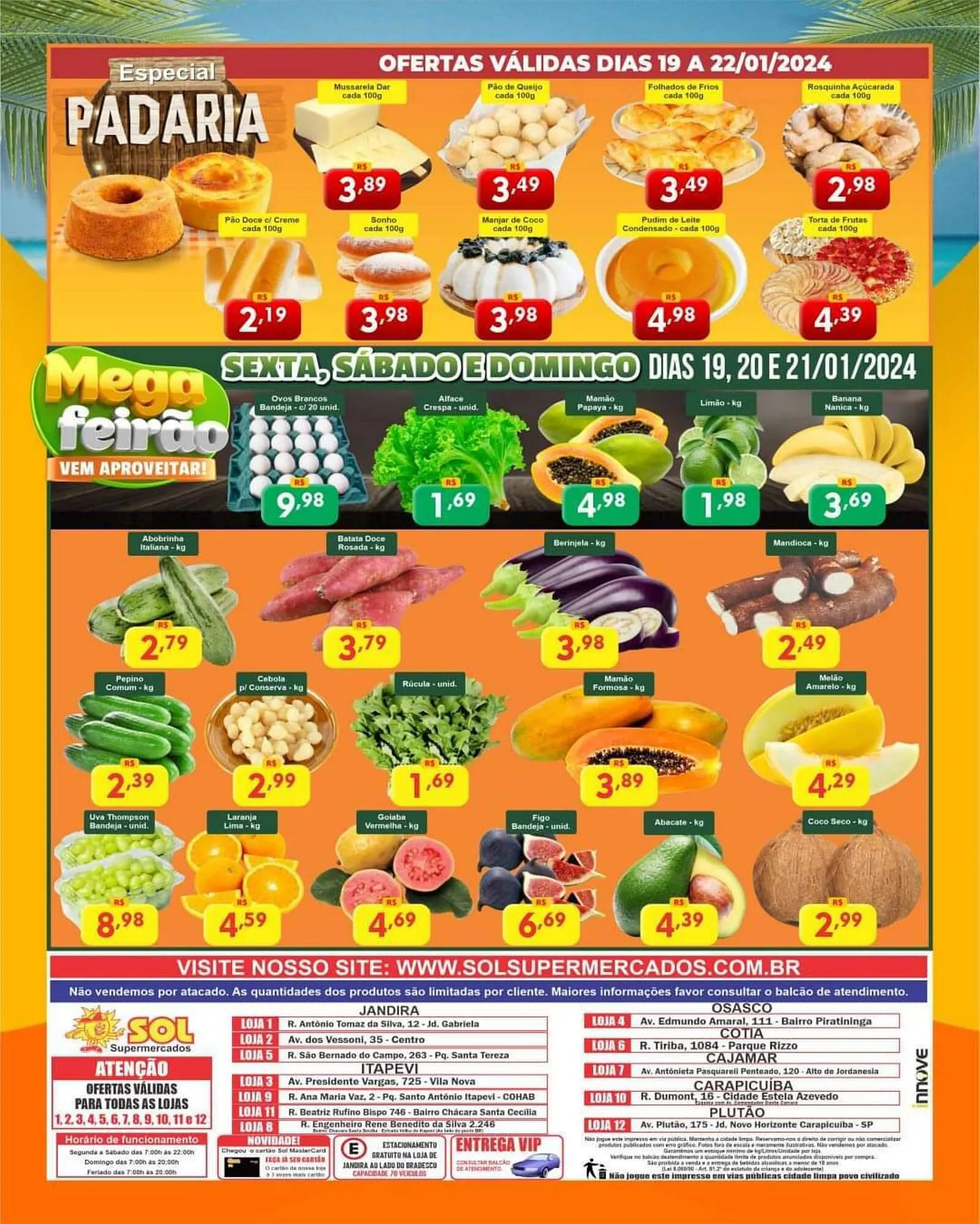 Encarte de Catálogo Sol Supermercados 19 de janeiro até 22 de janeiro 2024 - Pagina 2