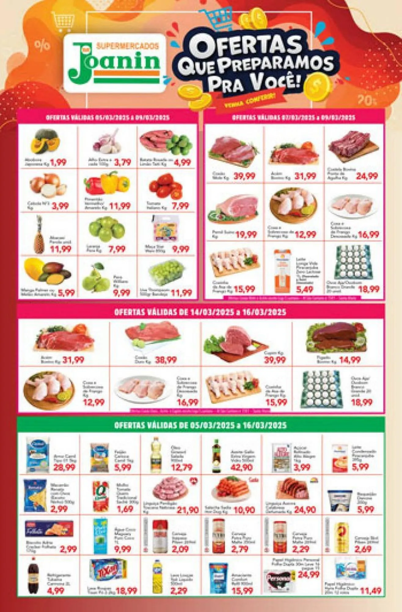 Encarte de Catálogo Supermercados Joanin 5 de março até 16 de março 2025 - Pagina 1