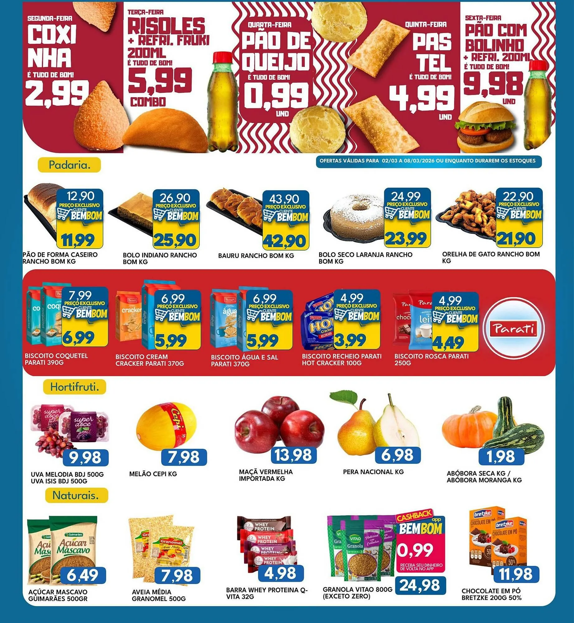 Encarte de Catálogo Rancho Bom Supermercados 2 de março até 8 de março 2026 - Pagina 7