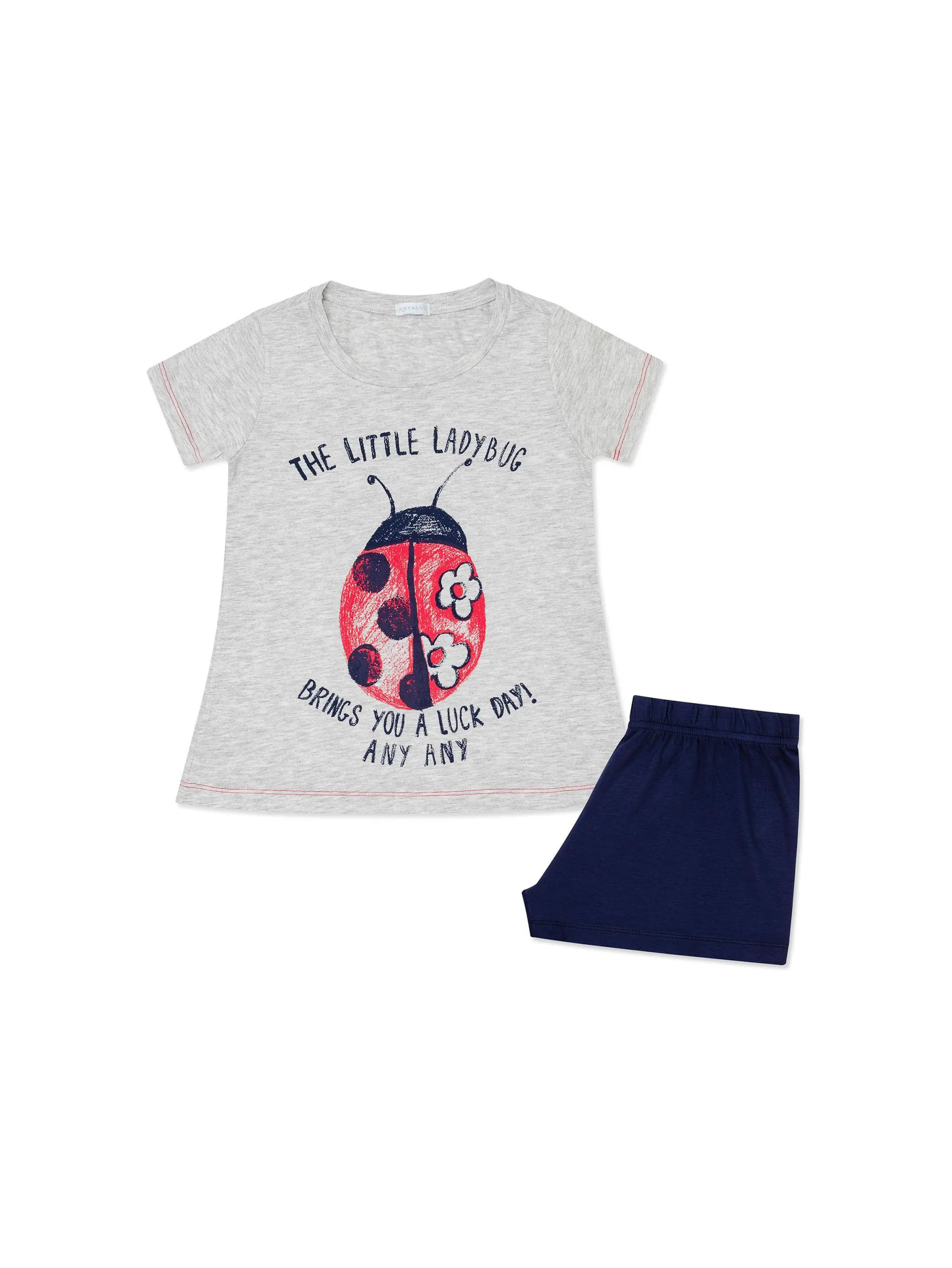 Short Doll Manga Curta Infantil Lady Bug