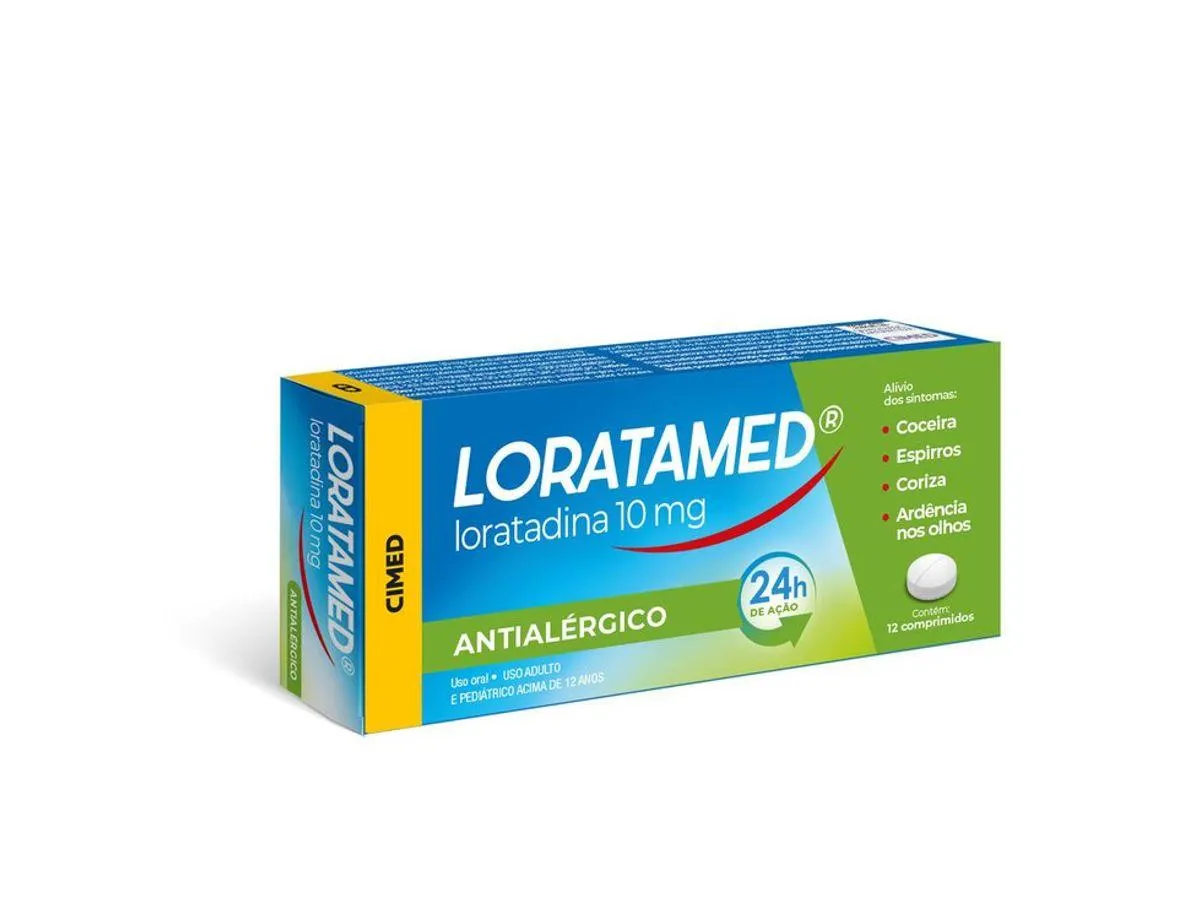 Antialérgico Loratamed 10mg 12 Comprimidos