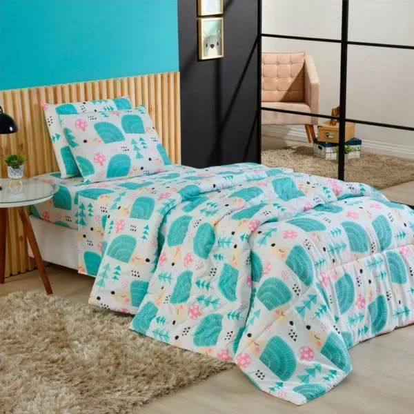 Edredom Solteiro Microfibra Animal Dream Vestcasa