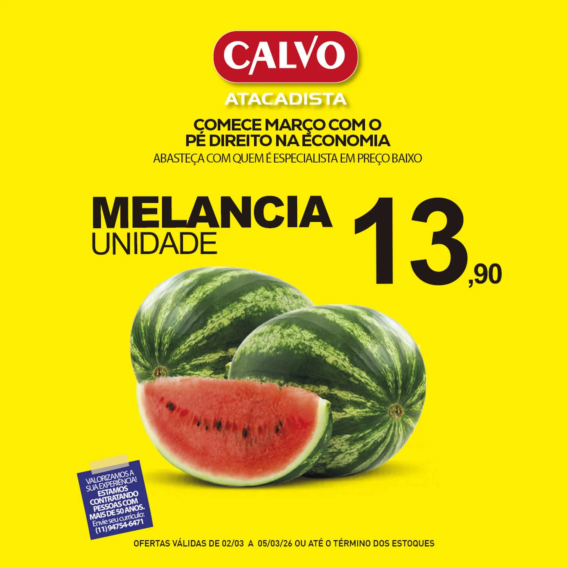 Encarte de Folheto Calvo Atacadista 4 de março até 5 de março 2026 - Pagina 1