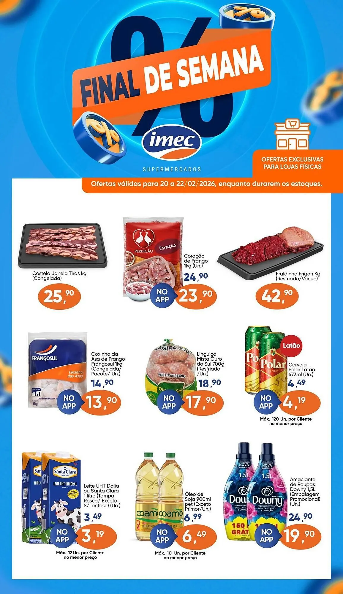 Encarte de Catálogo Imec Supermercados 19 de fevereiro até 22 de fevereiro 2026 - Pagina 1
