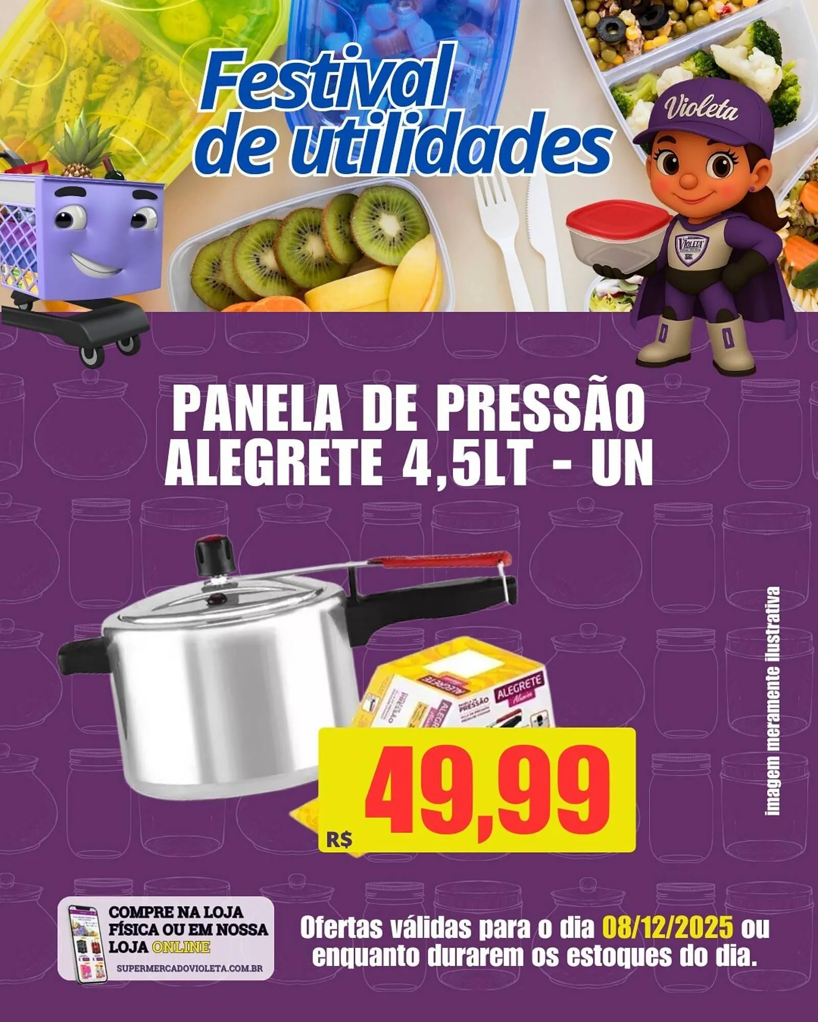 Encarte de Catálogo Violeta Supermercados 8 de dezembro até 8 de dezembro 2025 - Pagina 1