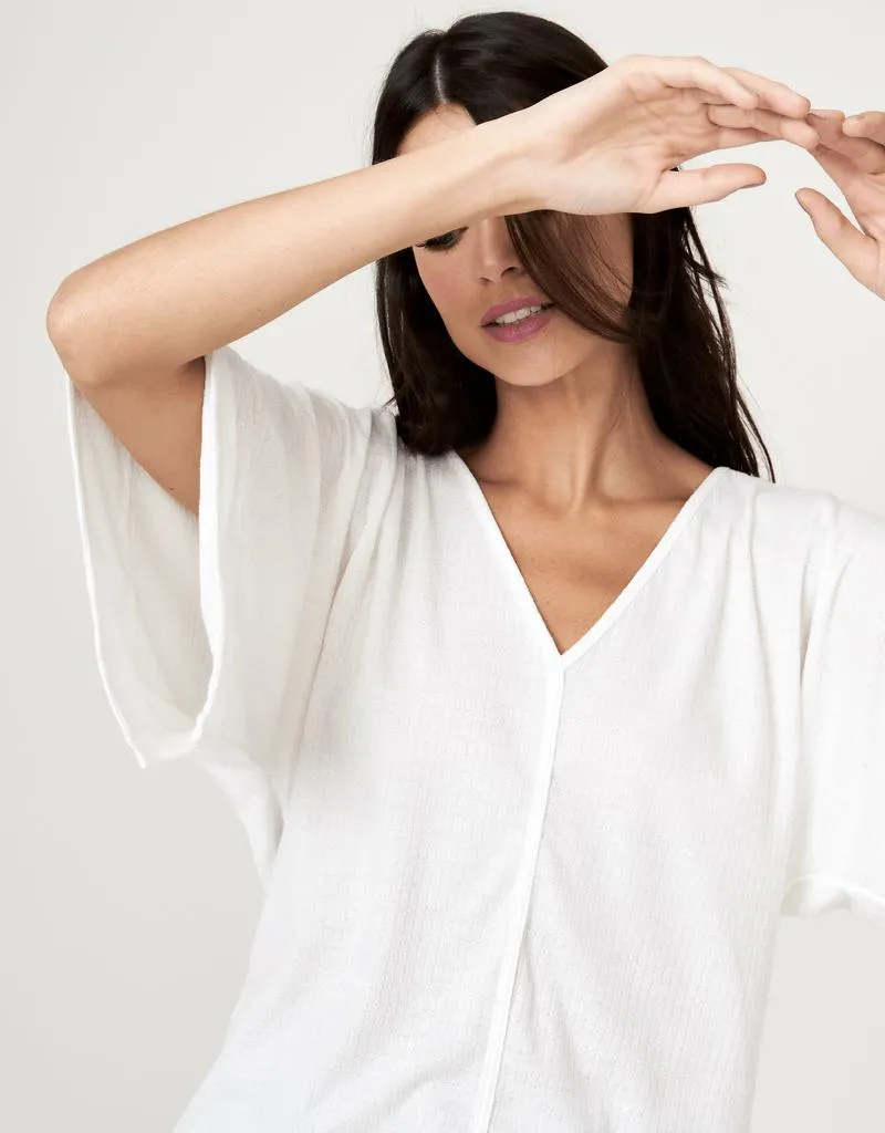 Blusa Claudia Canelado Lisa - Off White