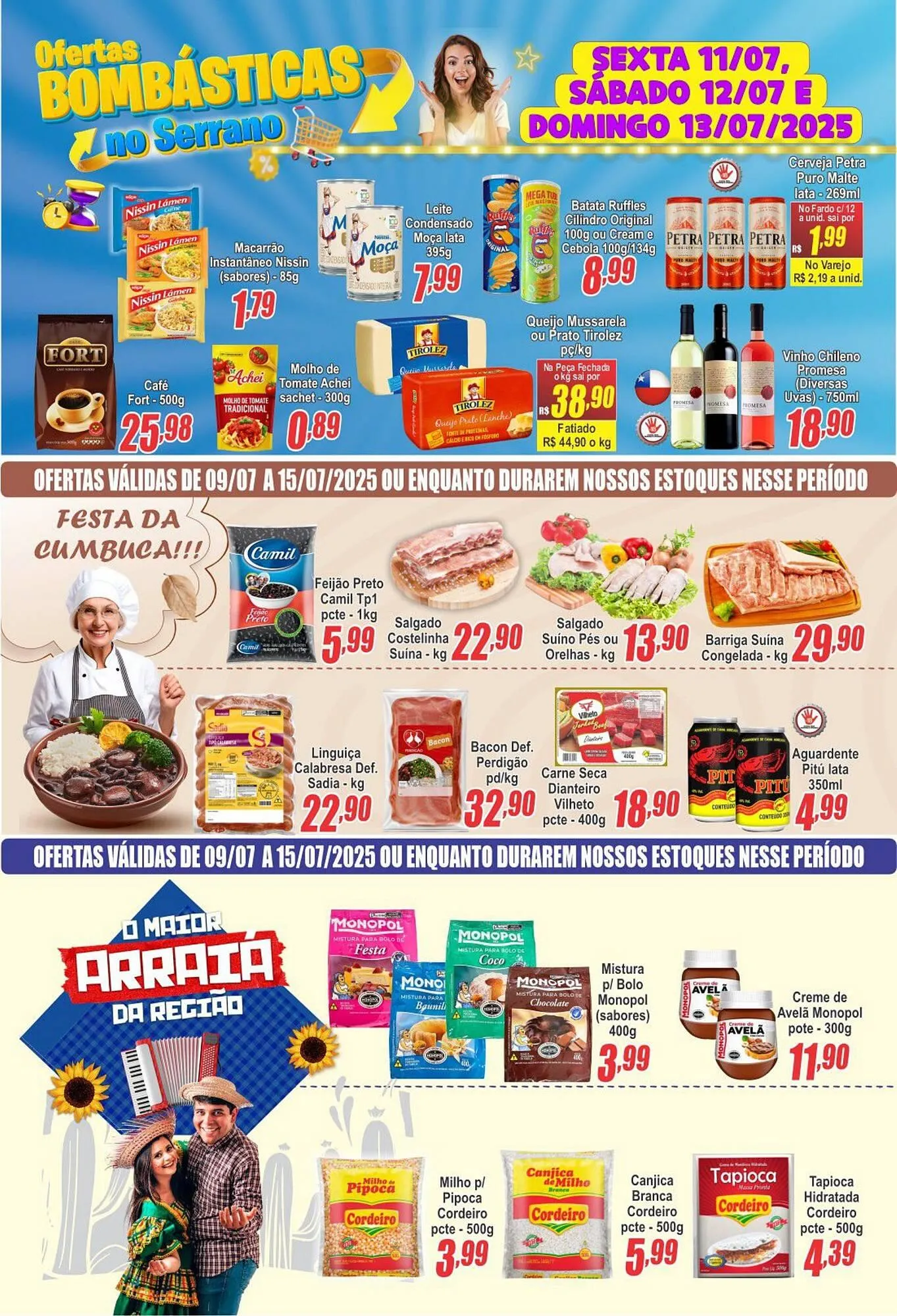 Encarte de Catálogo Serrano Supermercado 9 de julho até 15 de julho 2025 - Pagina 2