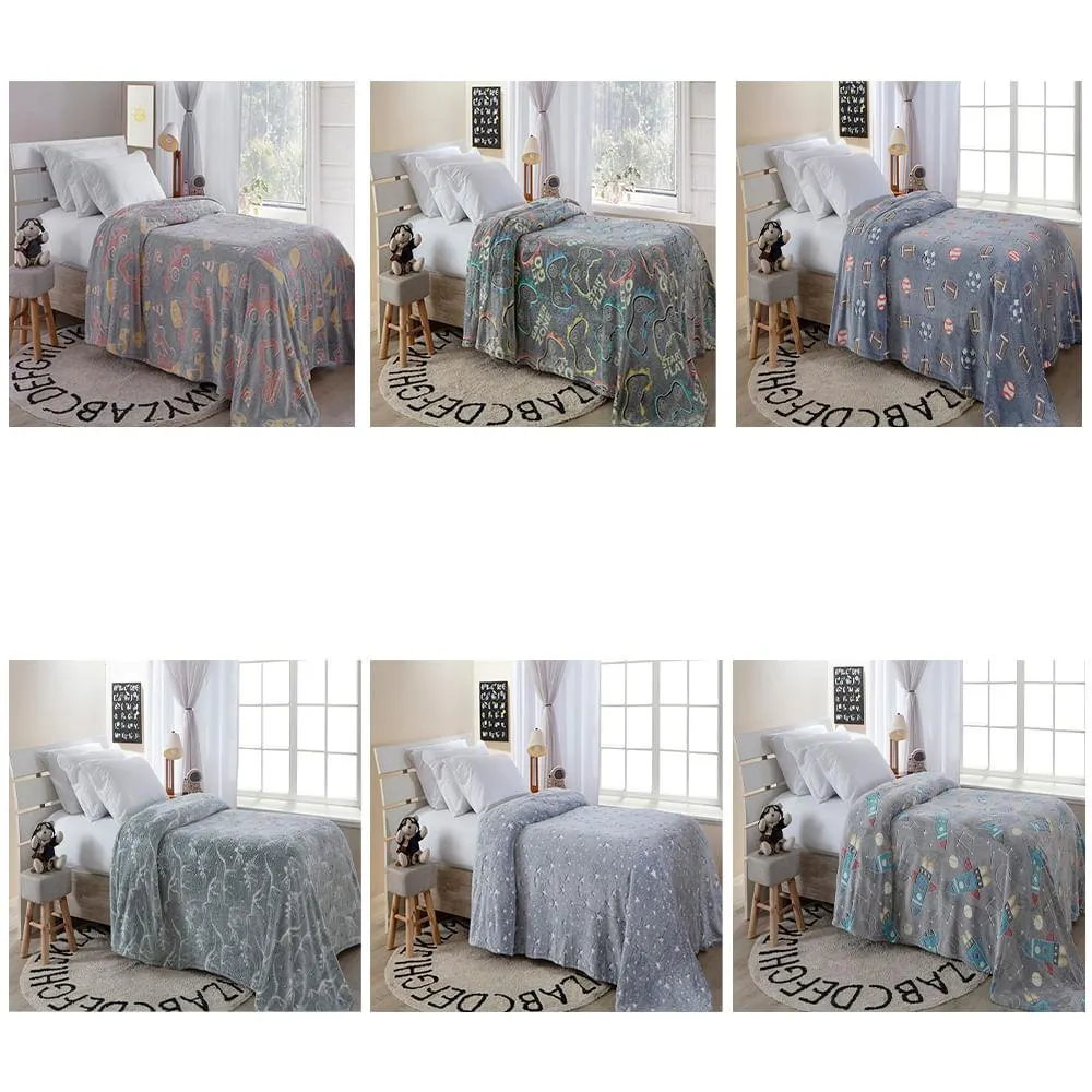 Manta Infantil Shine Cinta Estampada Sortimento 2 Poliéster 150x200cm - Corttex
