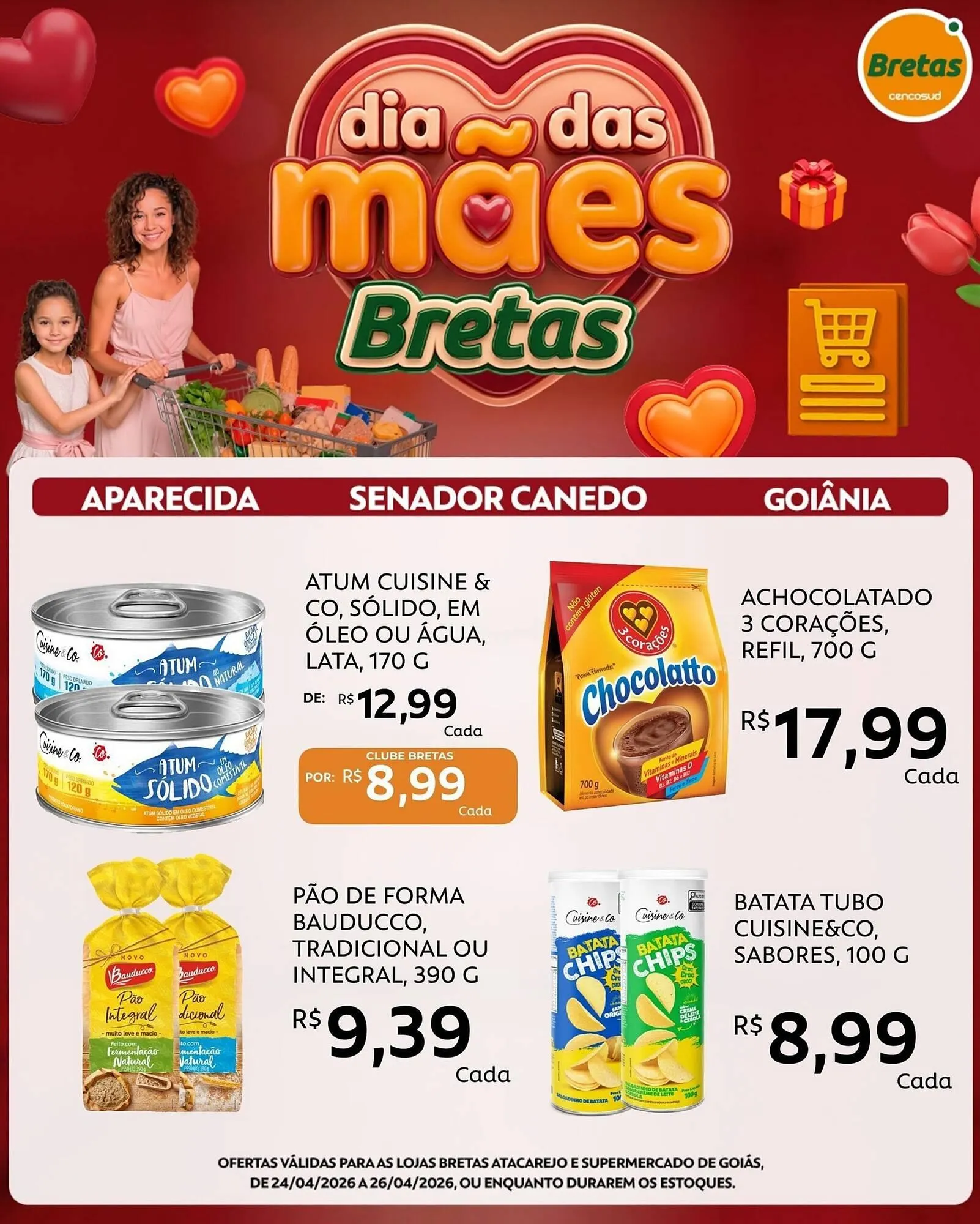 Encarte de Catálogo Supermercados Bretas 24 de abril até 26 de abril 2026 - Pagina 1
