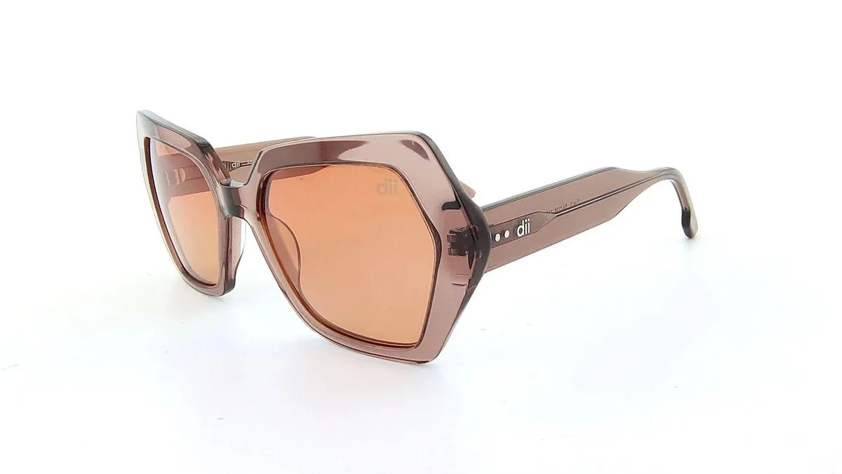Óculos de sol Dii Collection, modelo 1 9020, cor Marrom Translúcido, tamanho 56