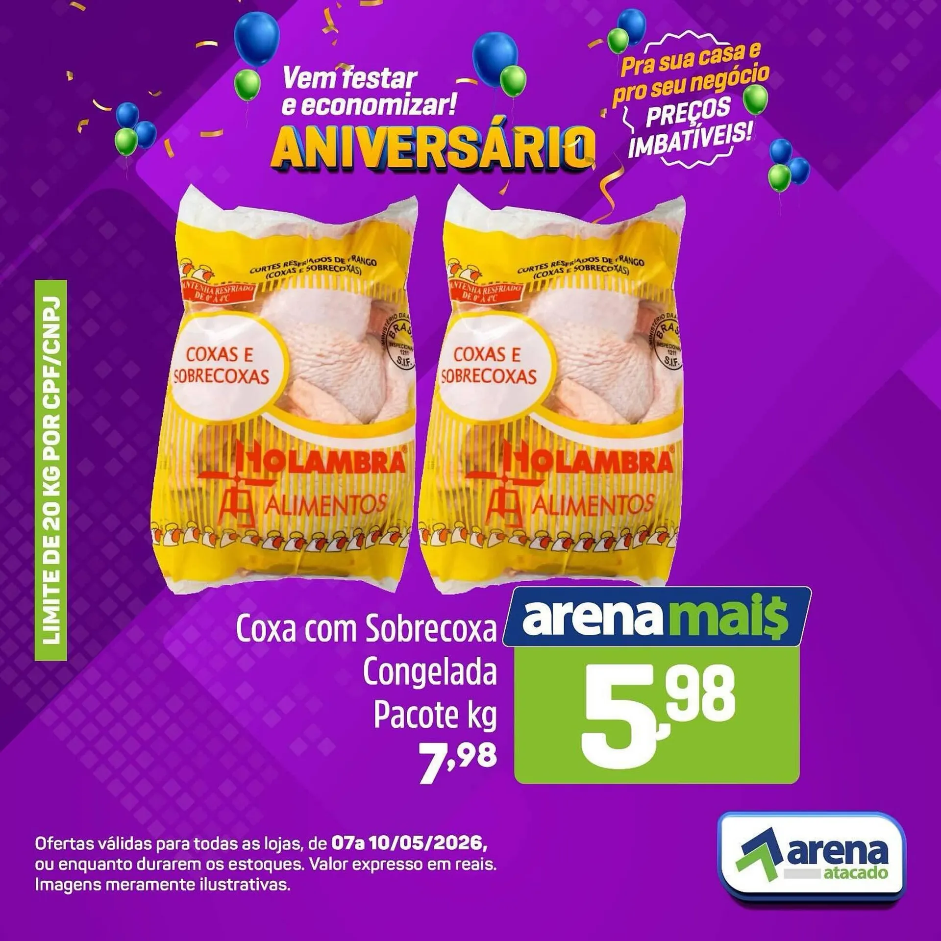 Encarte de Folheto Arena Atacado 7 de maio até 10 de maio 2026 - Pagina 1