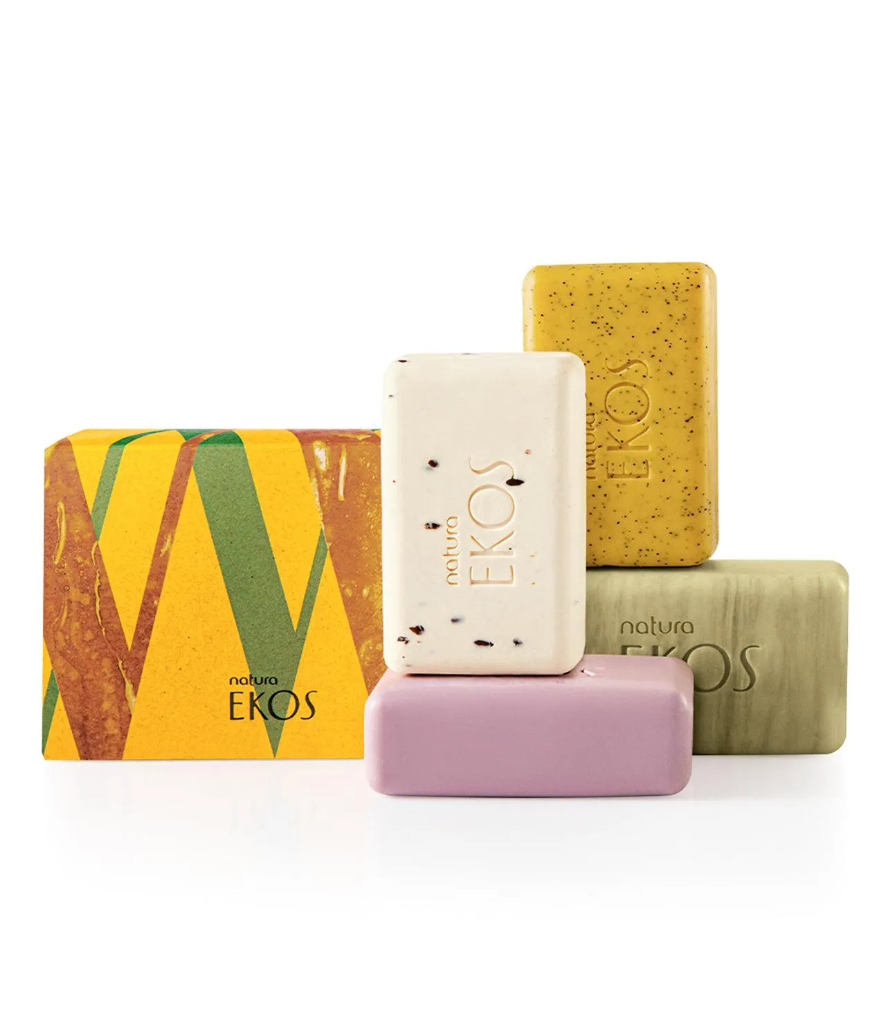 Ekos Creamy and Exfoliating Bar Soap Set: Castanha Andiroba Açaí & Maracujá