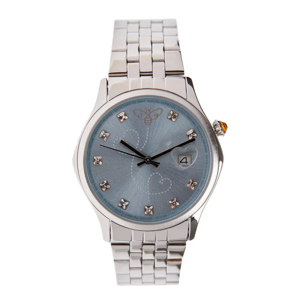 Relógio Analógico Feminino Chilli Hits 2 Simone Mendes Abelha Azul - RE.MT.1489.5907 P