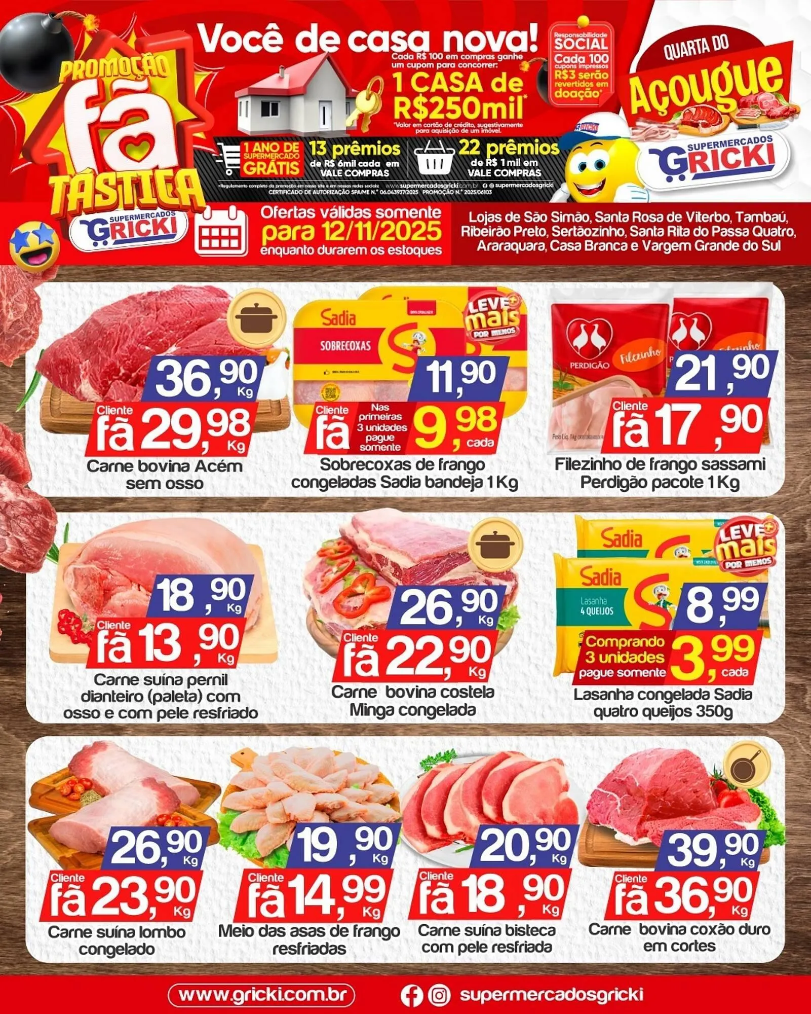 Encarte de Catálogo Supermercados Gricki 12 de novembro até 12 de novembro 2025 - Pagina 1