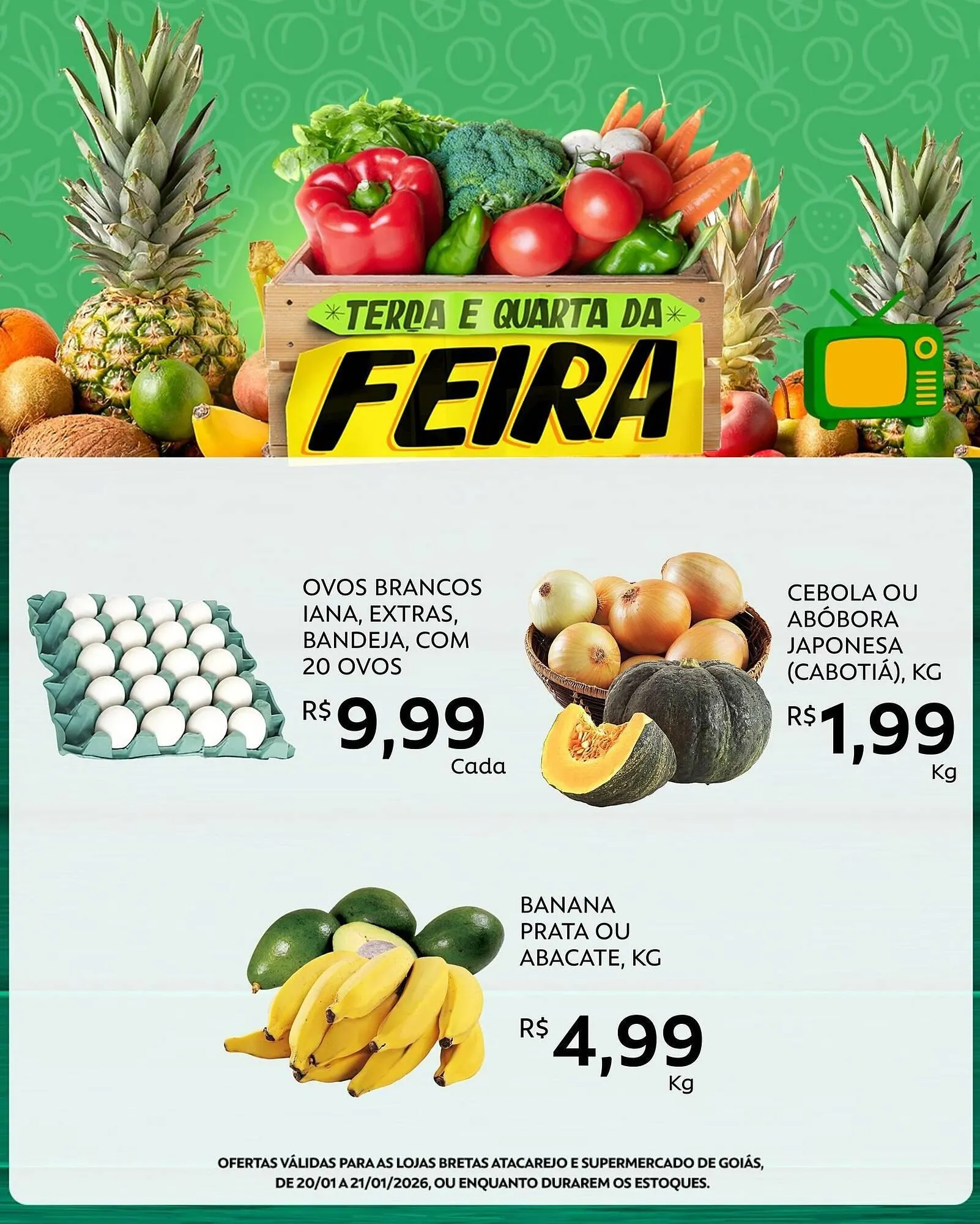 Encarte de Catálogo Supermercados Bretas 20 de janeiro até 21 de janeiro 2026 - Pagina 1
