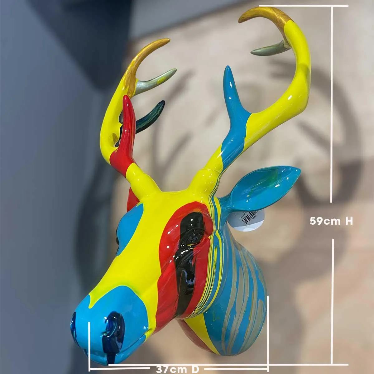 Coloured Deer Head 59cm