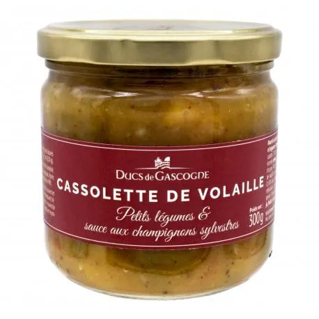 Cassolette de Volaille et petits légumes et sa sauce aux champignons sylvestres