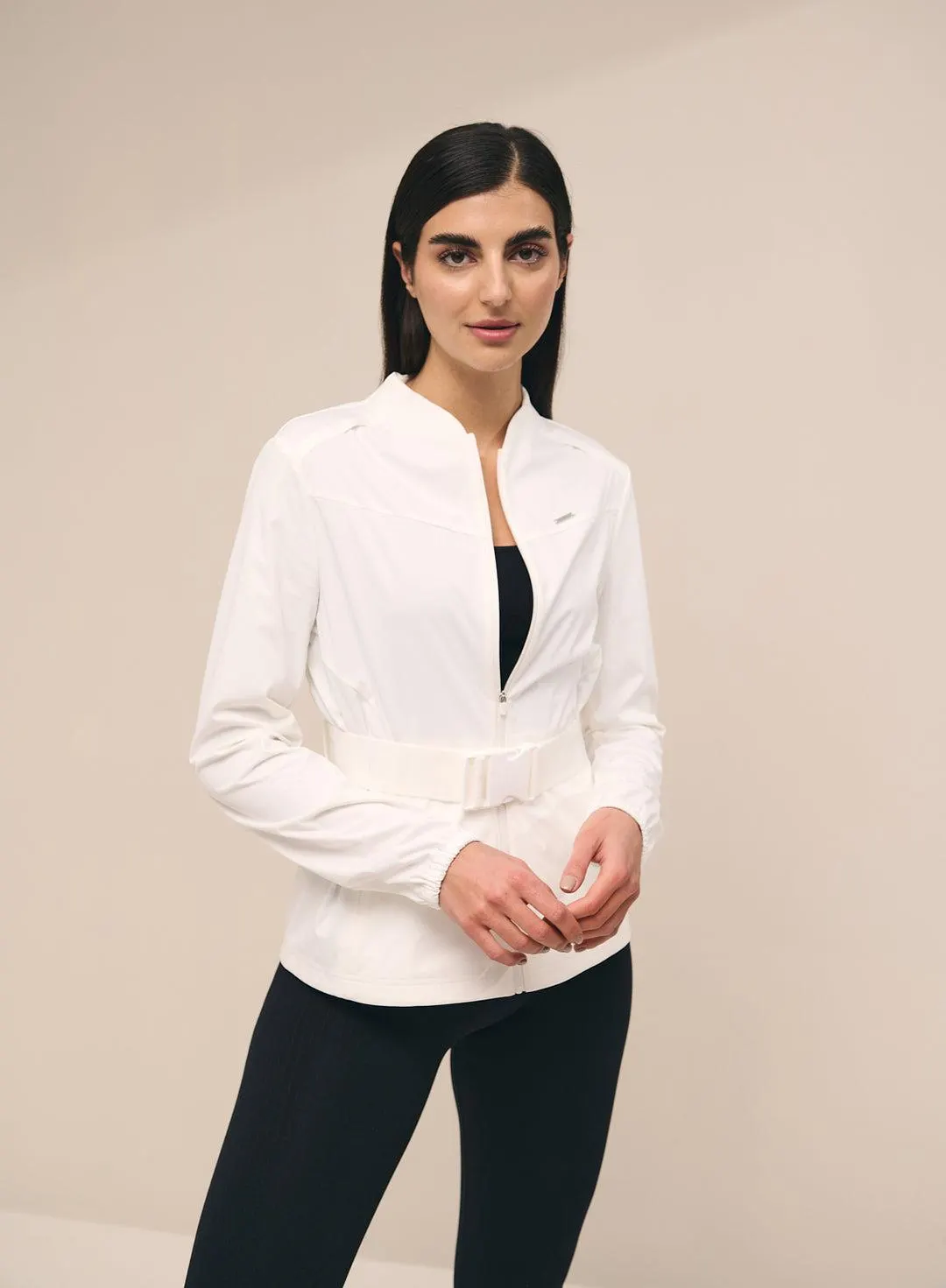 WHITE SOFTSHELL 4-WAY STRETCH JACKET
