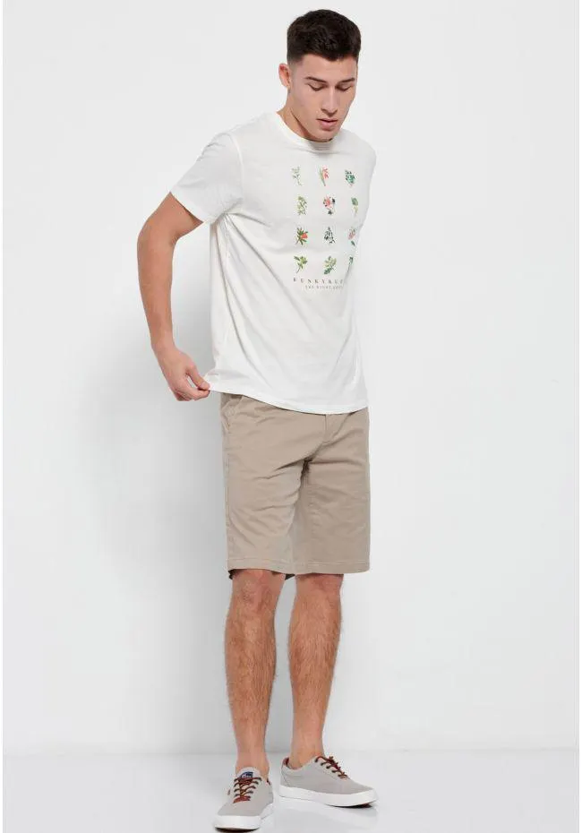 Botanic print t-shirt από οργανικό βαμβάκι