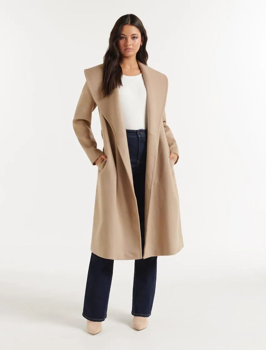 Amy Shawl-Collar Coat
