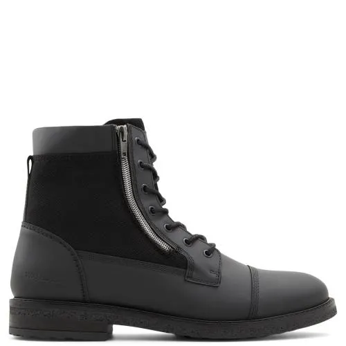 Μαύρο δερμάτινο ανδρικό μποτάκι KEDAEN 00060289-14