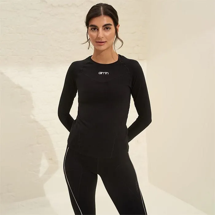 Black Soft Basic Long Sleeve Top