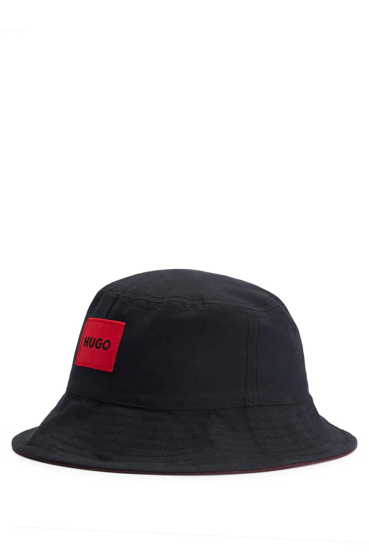 Reversible cotton bucket hat with dip-dye finish