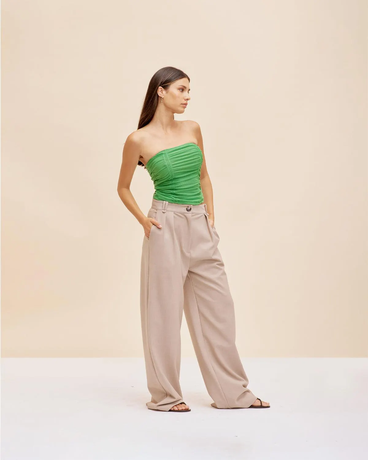 Bounce mesh tube top