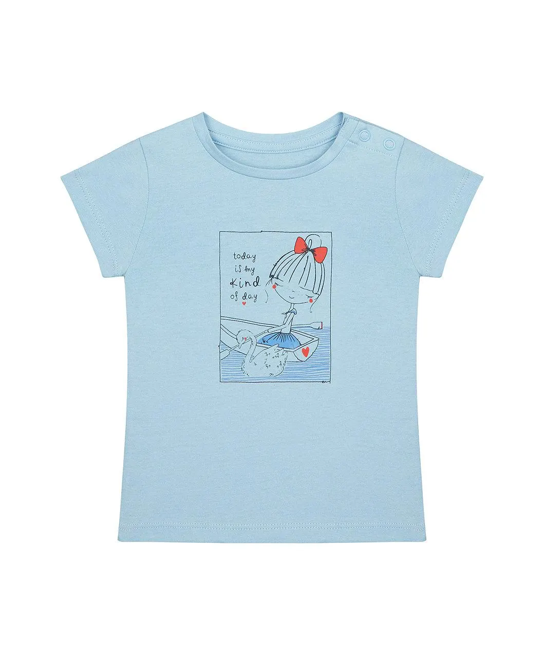 μπλε μπλούζα με κοριτσάκι