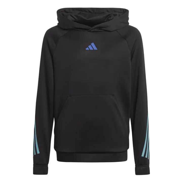 Train Icons AEROREADY 3-Stripes Hoodie, hettegenser, junior, Hvit