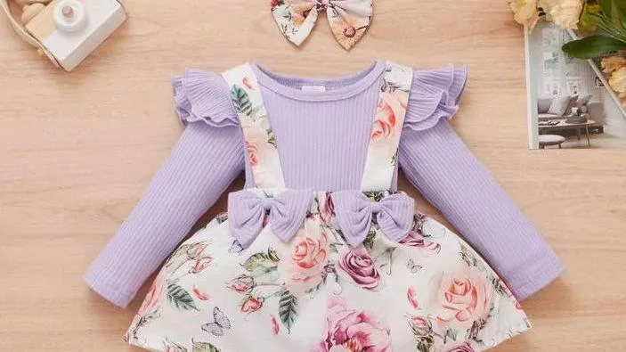 Baby girl 2pcs Floral pretty dress