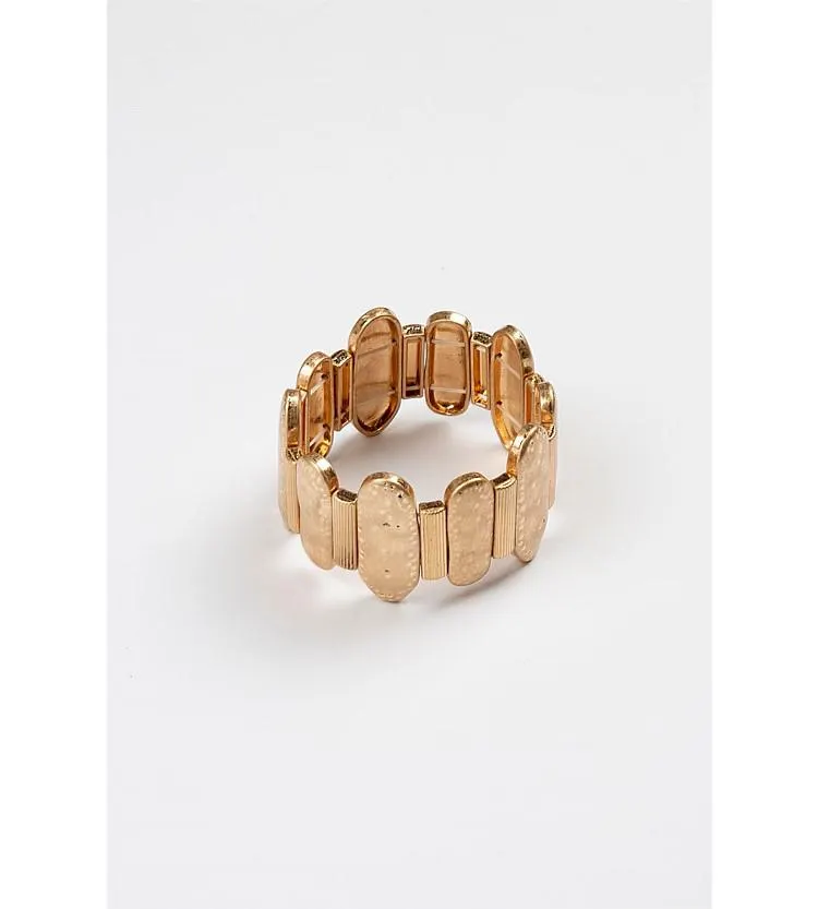 Stella + Gemma Matt Gold Stretch Cuff Bracelet
