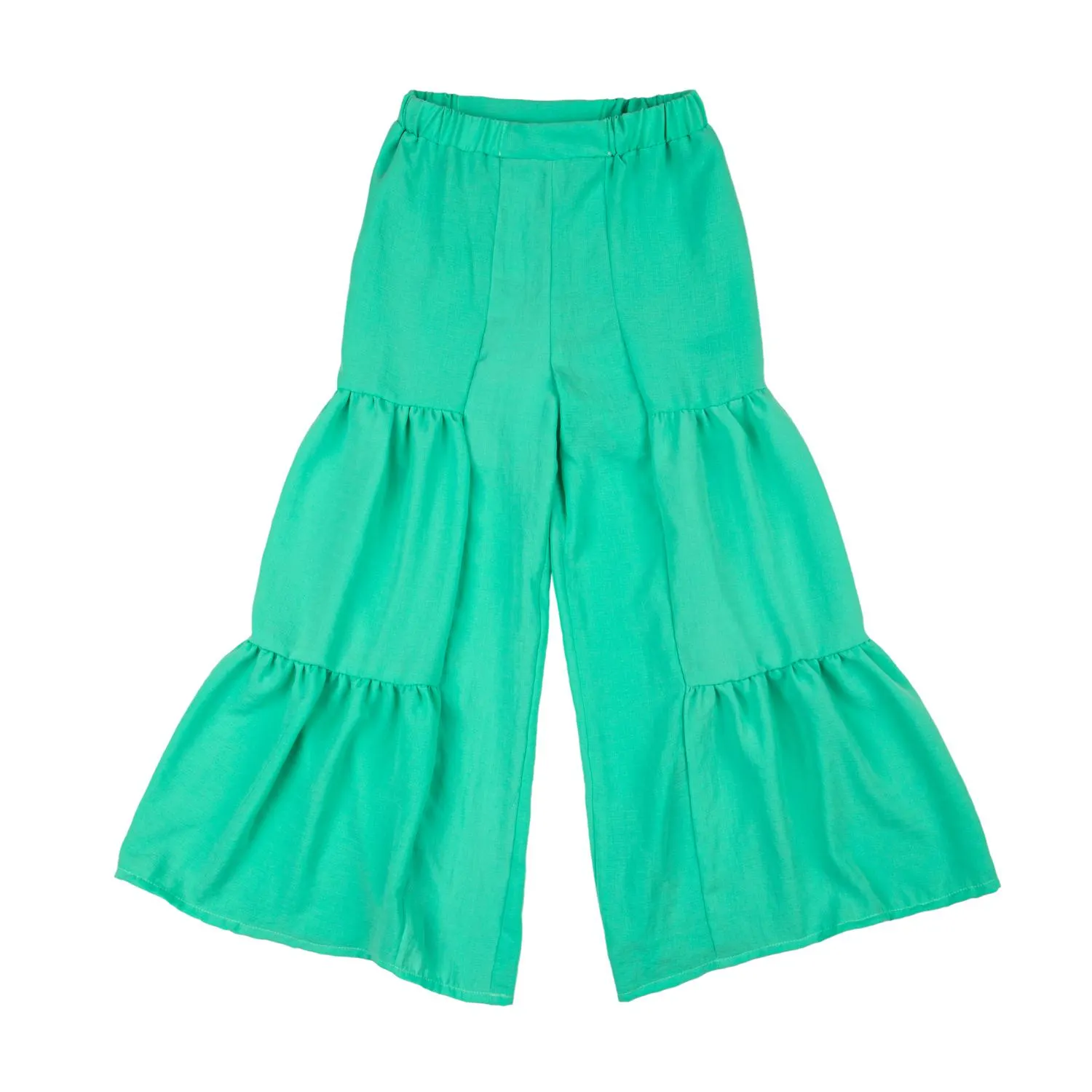 Παντελόνα καλοκαιρινή για κορίτσι σε βεραμάν χρώμα -31.2012V