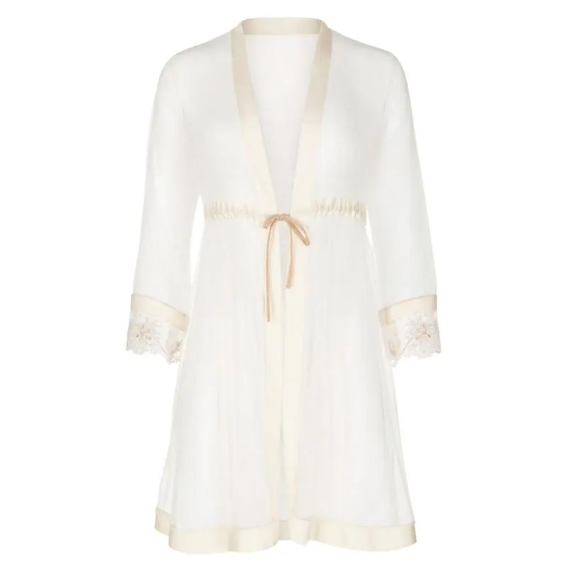 LIS-13106-CU- Kimono in tulle Grace - ecru'