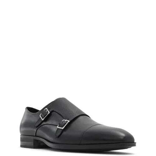 Μαύρο δερμάτινο ανδρικό monk TREMANOR 00060153-MEN14