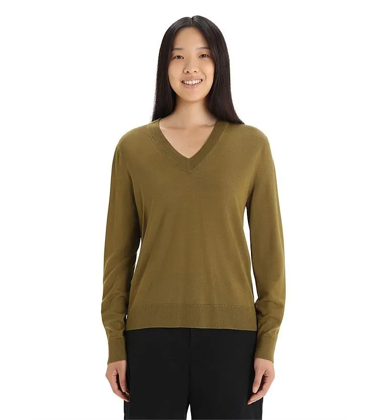 Icebreaker Womens Wilcox Long Sleeve V Sweater