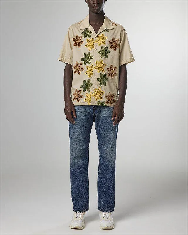 Julio 5452 beige lin skjorte