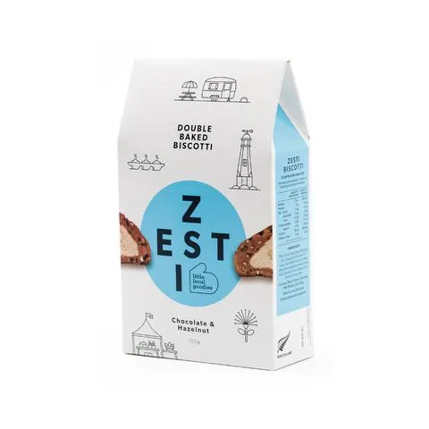 Zesti Chocolate and Hazelnut Double-Baked Biscotti 150g