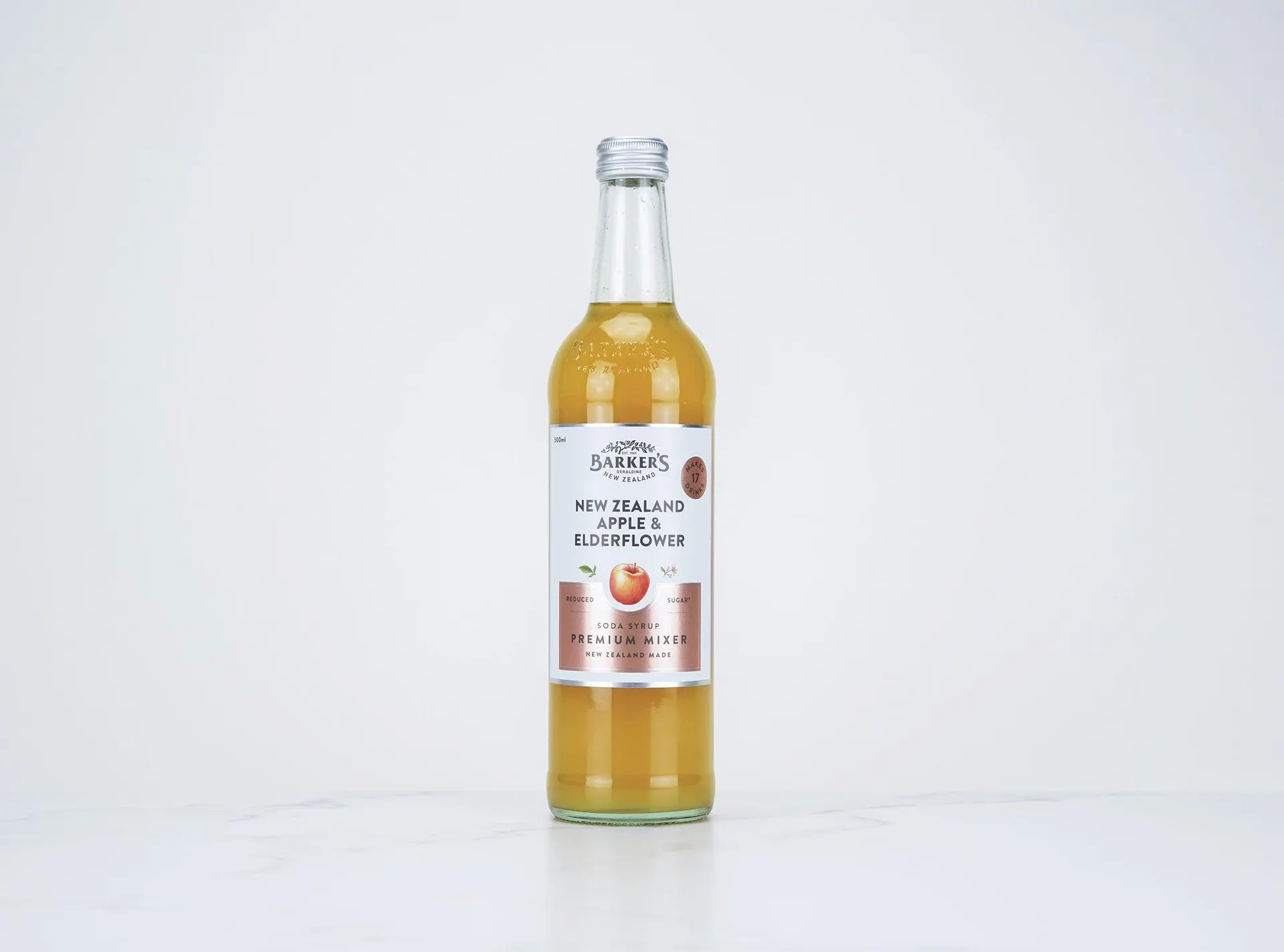 Barker's NZ Apple & Elderflower Soda Syrup Mixer 500ml