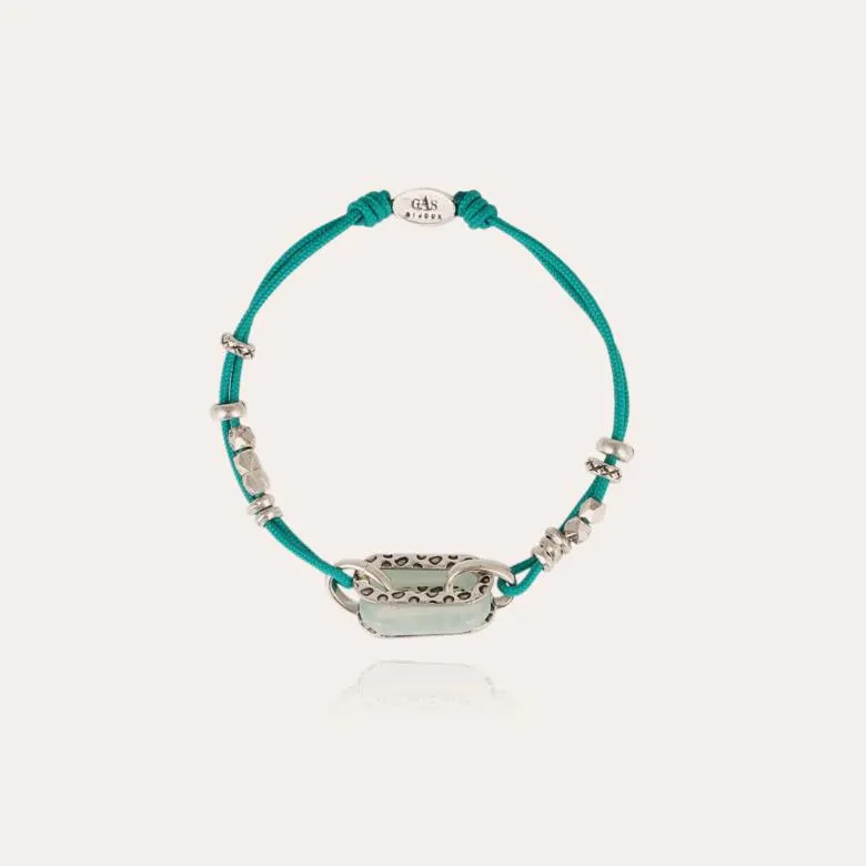 Escale men bracelet acetate silver - Acqua blue