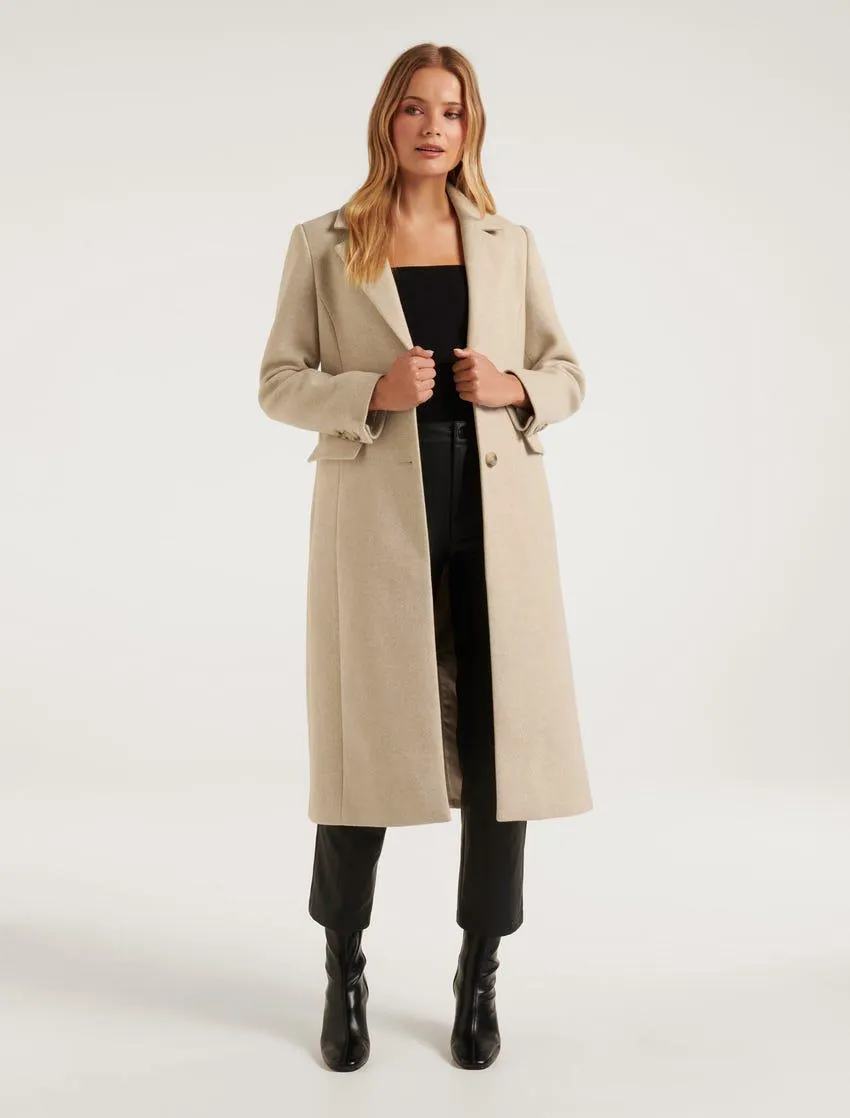 Baxter Single-Breasted Longline Coat