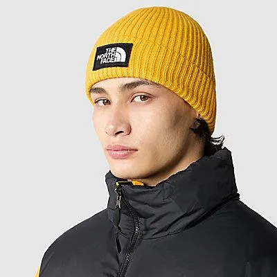 Gorro de punto elástico con borde y logotipo de TNF