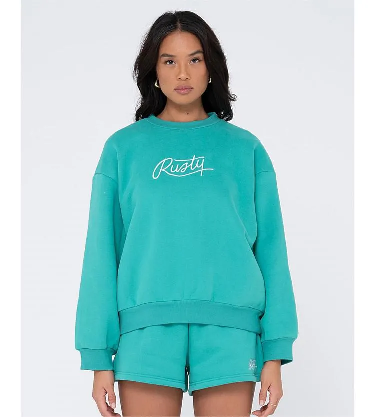 Crew Rusty Script Oversize Top