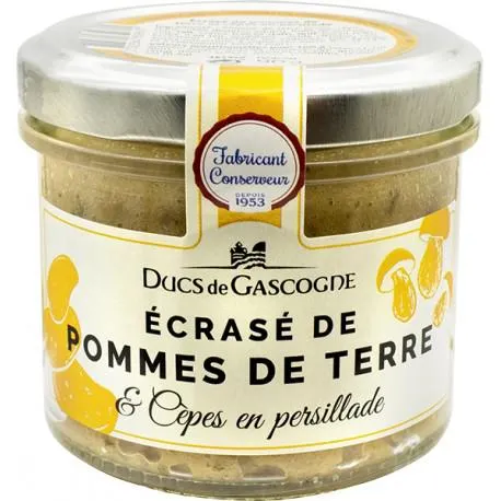 Ecrasé de pommes de terre et cèpes en persillade