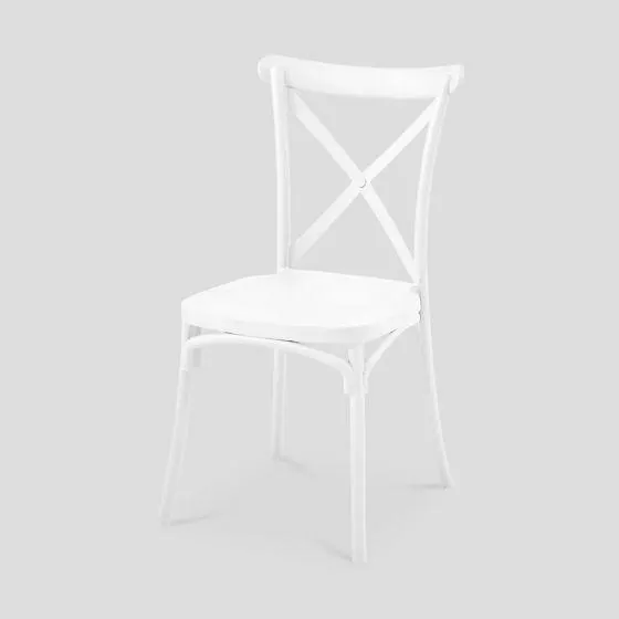 Καρέκλα από πολυπροπυλένιο λευκή 43x52x88 εκ.