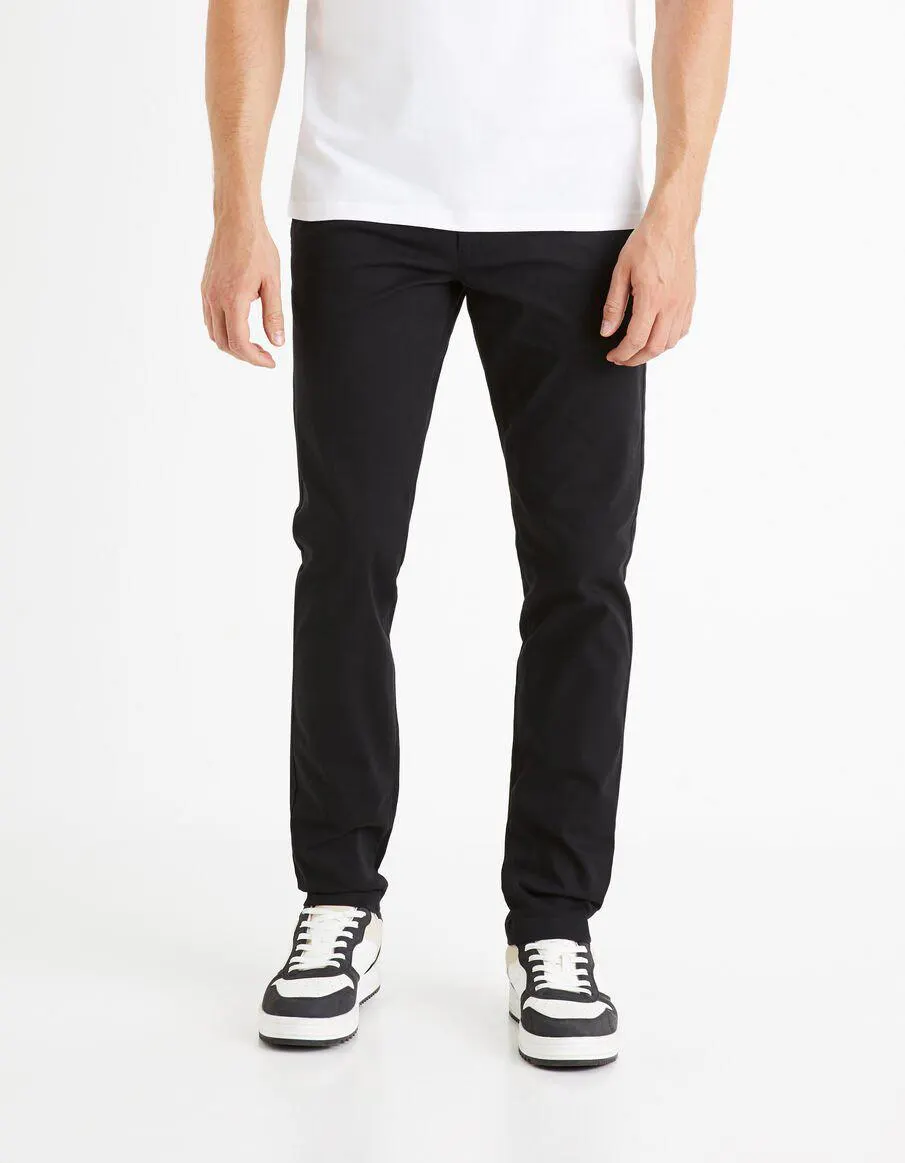Pantalon chino slim - noir